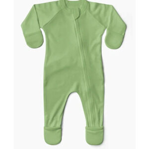 Goumi Kids Matcha Green Grow With You Footie Snug Fit 9-12 Months NWT